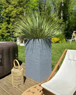 Discount Beliani Vaso per piante DION 40 cm Grigio
