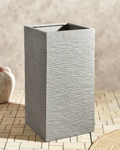 Discount Beliani Vaso per piante DION 40 cm chiaro Grigio