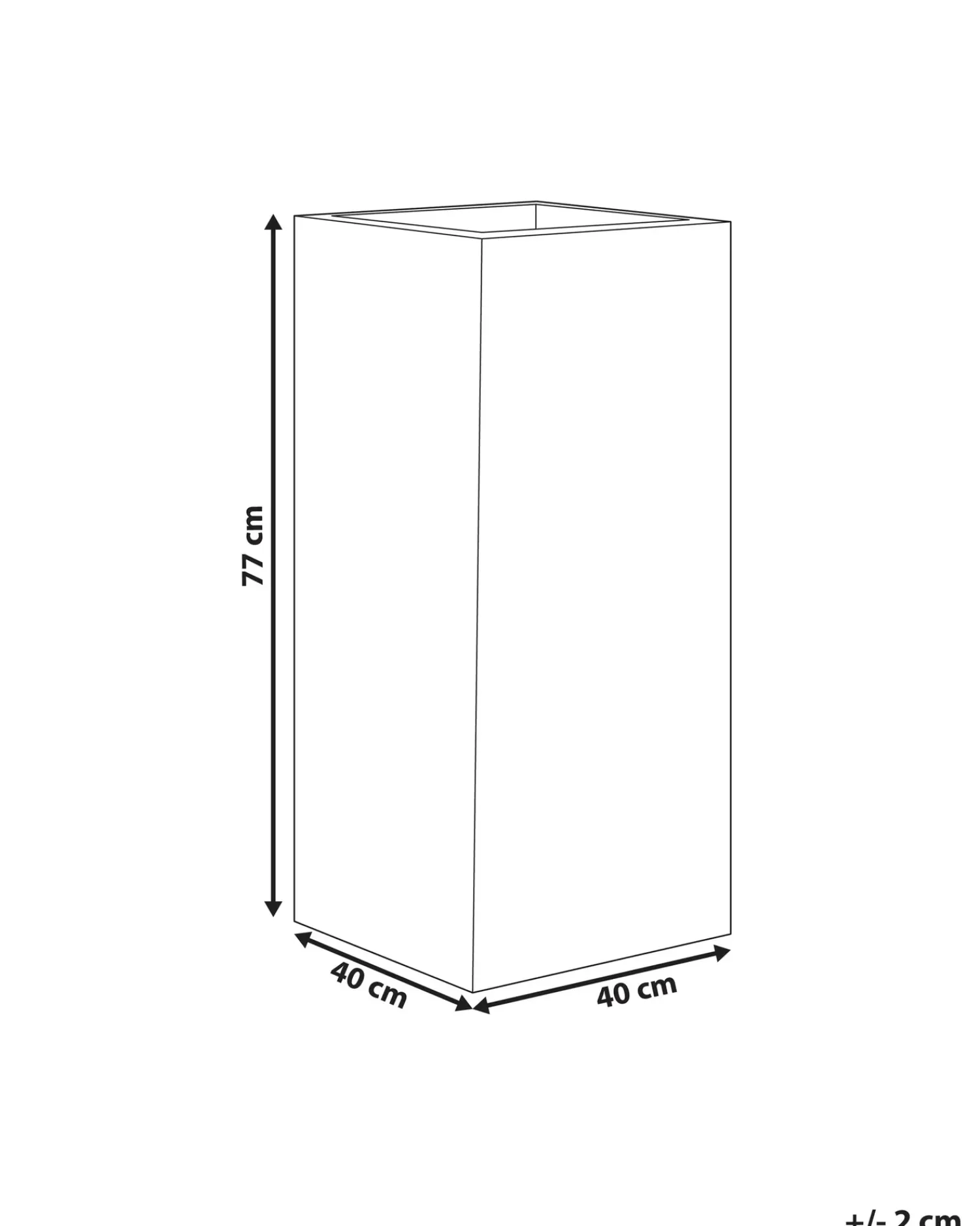 Discount Beliani Vaso per piante DION 40 cm chiaro Grigio
