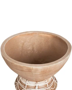 Discount Beliani Vaso per piante DISPORUM 29 cm Marrone chiaro Beige Marrone