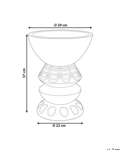Discount Beliani Vaso per piante DISPORUM 29 cm Marrone chiaro Beige Marrone
