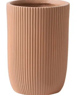 Beliani Vaso per piante EANTIO 30 cm Marrone
