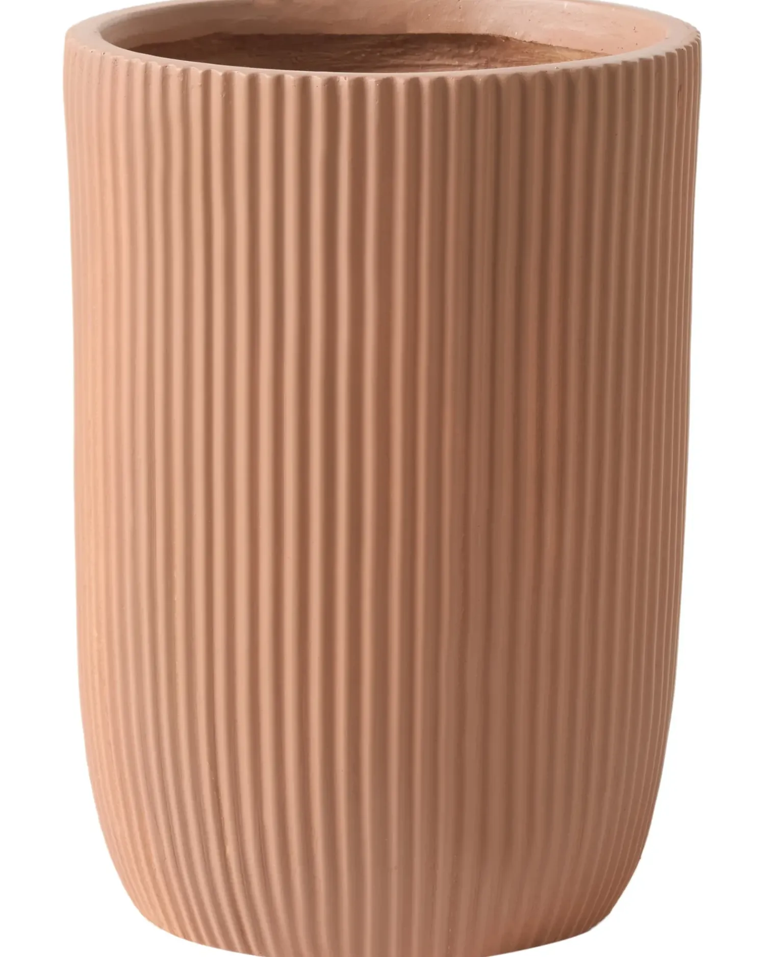 Beliani Vaso per piante EANTIO 30 cm Marrone