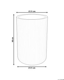 Beliani Vaso per piante EANTIO 30 cm Marrone