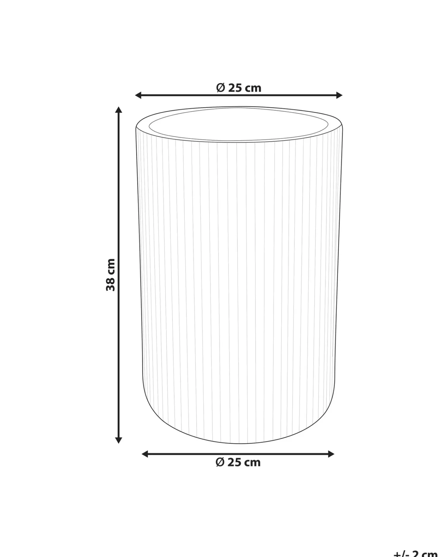 Clearance Beliani Vaso per piante EANTIO 25 cm Marrone