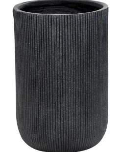 New Beliani Vaso per piante EANTIO 37 cm Nero