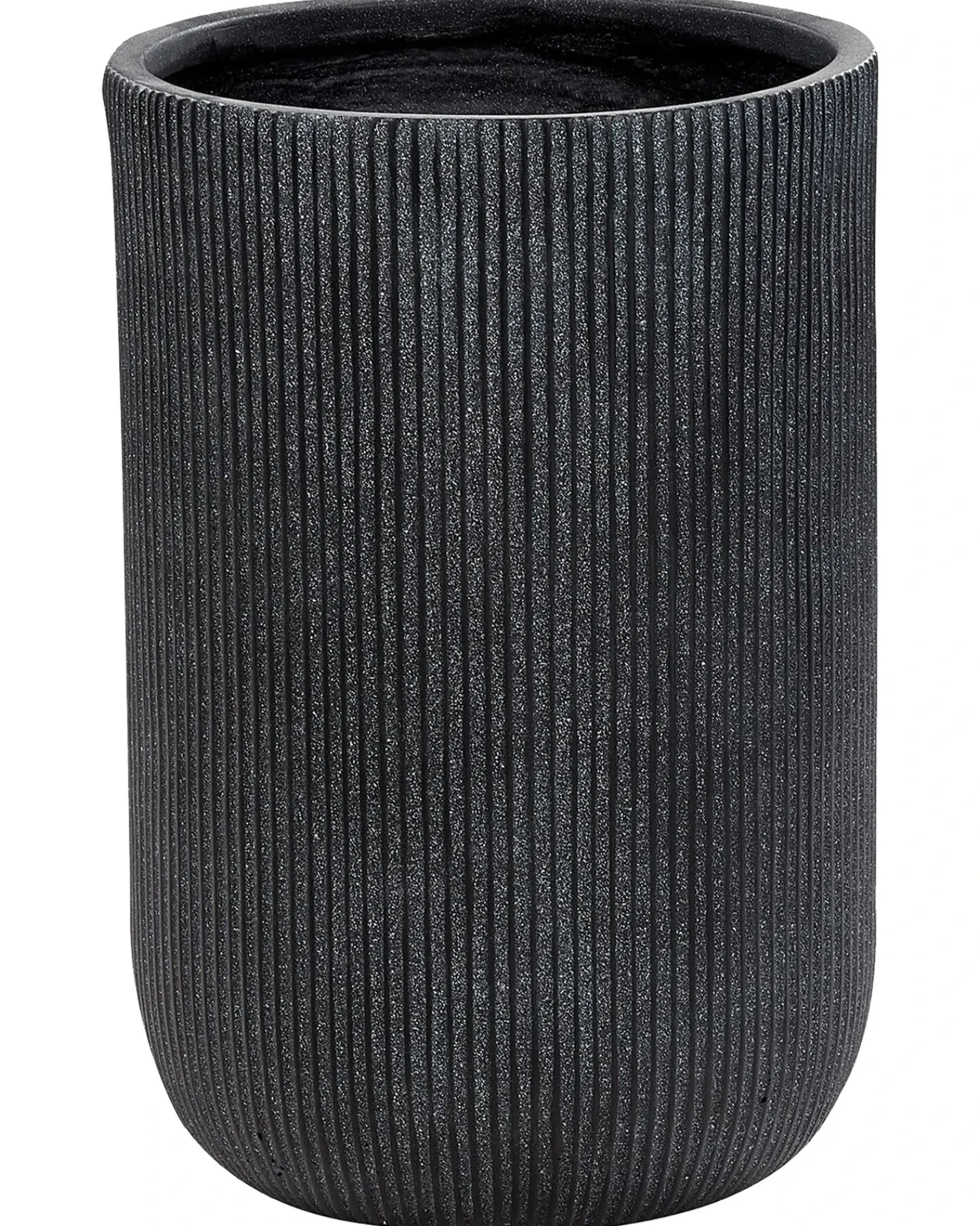 New Beliani Vaso per piante EANTIO 37 cm Nero