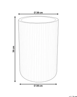 New Beliani Vaso per piante EANTIO 37 cm Nero