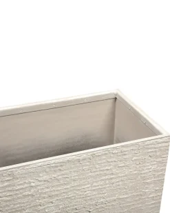 Outlet Beliani Vaso per piante EDESSA 80 cm chiaro Beige