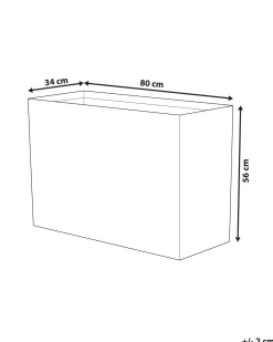 Online Beliani Vaso per piante EDESSA 80 cm scuro Marrone