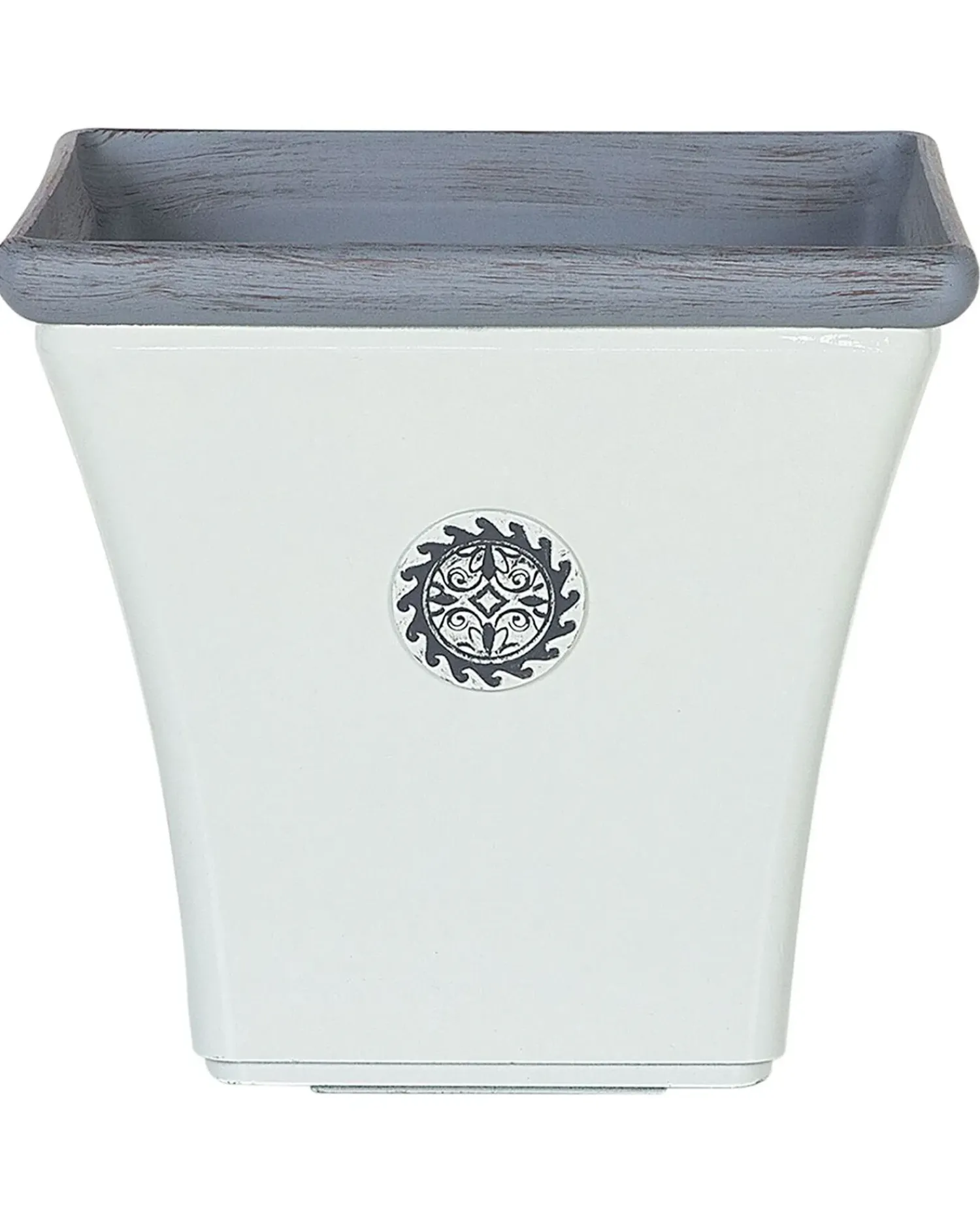New Beliani Vaso per piante ELATEIA 43 cm Bianco Bianco Blu