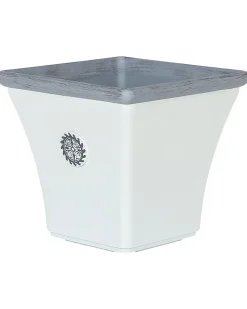 New Beliani Vaso per piante ELATEIA 43 cm Bianco Bianco Blu