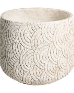 Outlet Beliani Vaso per piante ERIROS 31 cm chiaro Beige