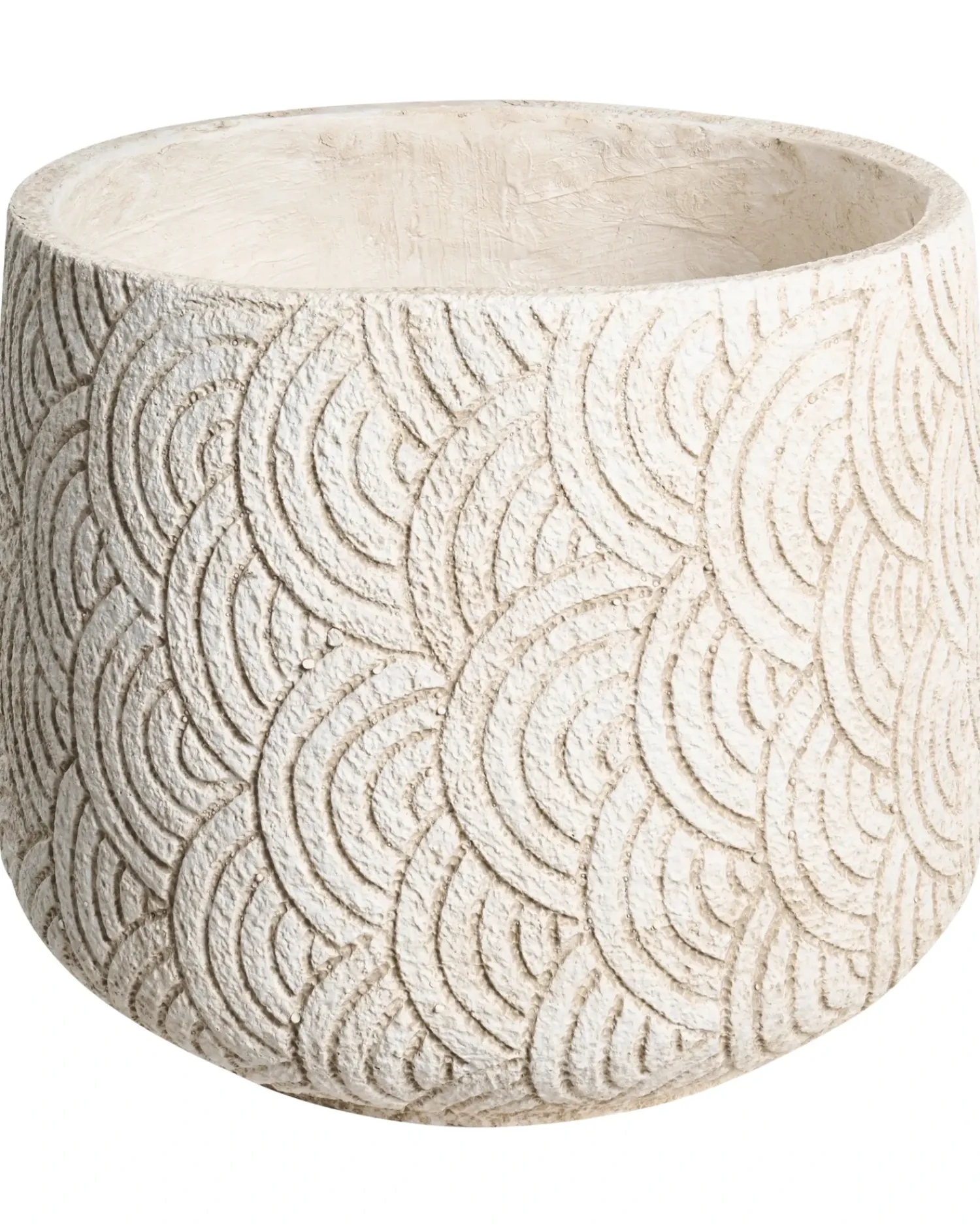 Outlet Beliani Vaso per piante ERIROS 31 cm chiaro Beige