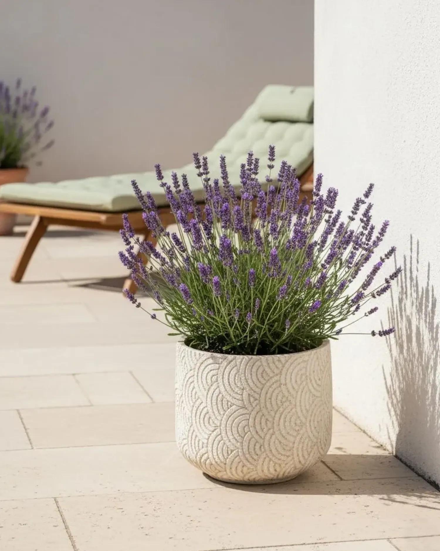 Outlet Beliani Vaso per piante ERIROS 31 cm chiaro Beige