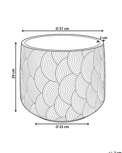 Outlet Beliani Vaso per piante ERIROS 31 cm chiaro Beige