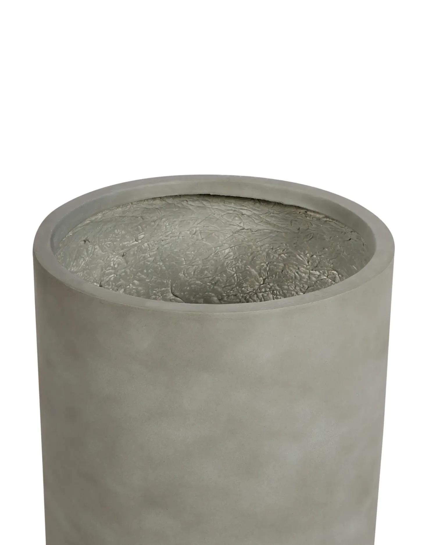 New Beliani Vaso per piante EUCOMMIA 36 cm Grigio