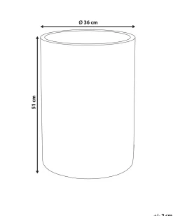 New Beliani Vaso per piante EUCOMMIA 36 cm Grigio