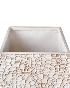 Discount Beliani Vaso per piante FEIYAN 44 cm chiaro Beige