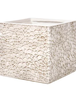 Discount Beliani Vaso per piante FEIYAN 44 cm chiaro Beige