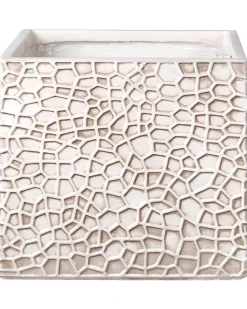 Discount Beliani Vaso per piante FEIYAN 44 cm chiaro Beige