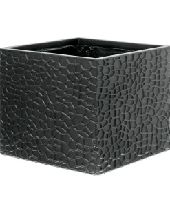 Clearance Beliani Vaso per piante FEIYAN 44 cm Nero