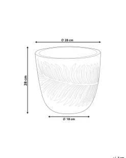 Clearance Beliani Vaso per piante FTERO Grigio