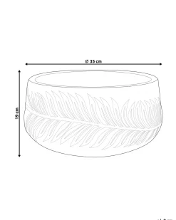 Best Beliani Vaso per piante FTERO Grigio