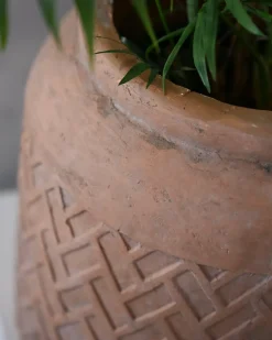 Discount Beliani Vaso per piante GERAKAS 35 cm Beige
