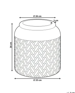 Discount Beliani Vaso per piante GERAKAS 35 cm Beige