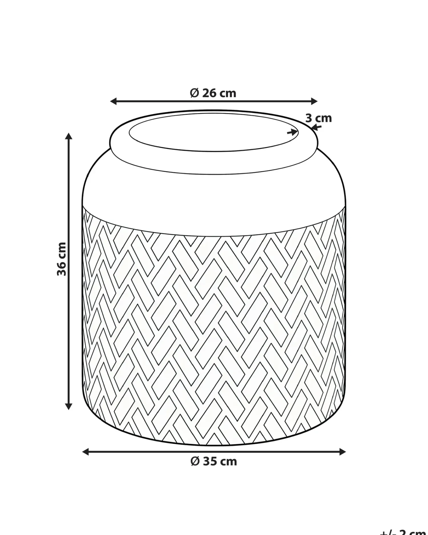 Discount Beliani Vaso per piante GERAKAS 35 cm Beige
