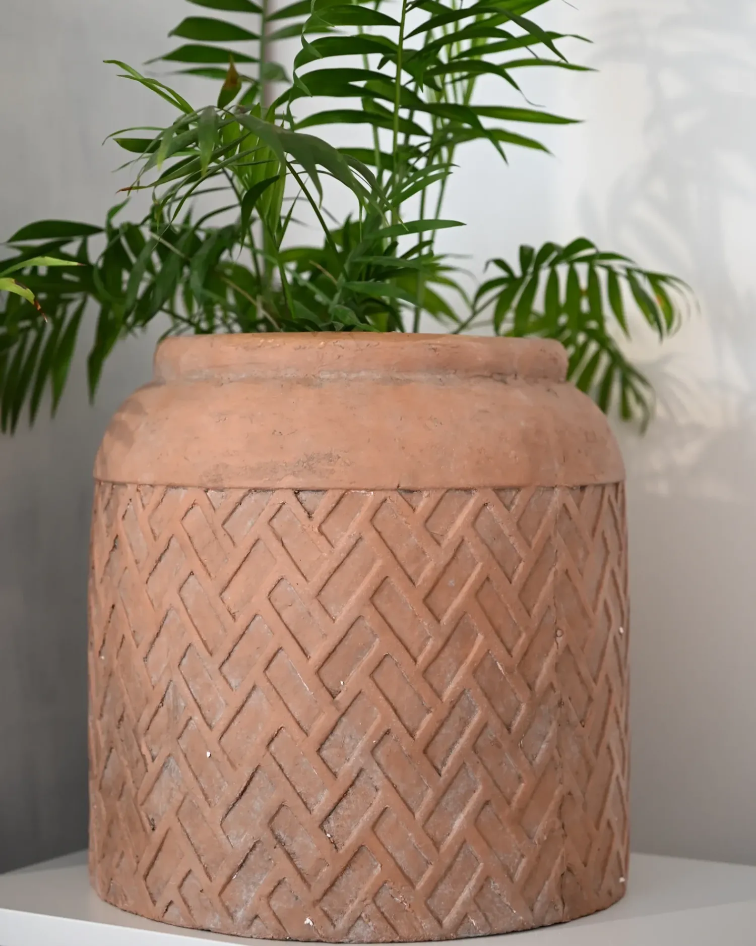 Discount Beliani Vaso per piante GERAKAS 35 cm Beige