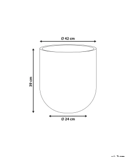 Hot Beliani Vaso per piante HANYUE 42 cm Grigio