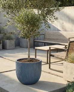 Hot Beliani Vaso per piante HANYUE 42 cm Grigio