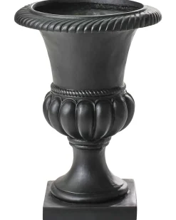 Beliani Vaso per piante KAIR Ceramica 42 cm grafite Grigio