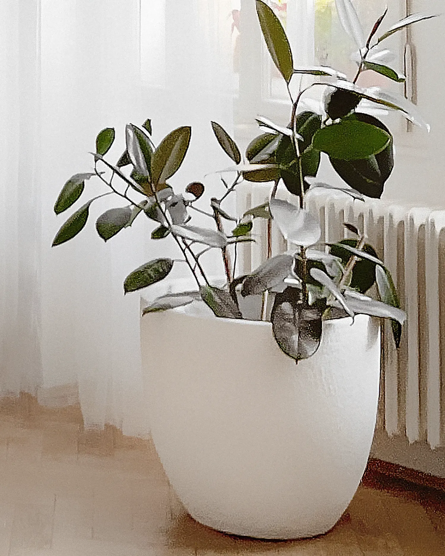 Hot Beliani Vaso per piante KANNIA Bianco
