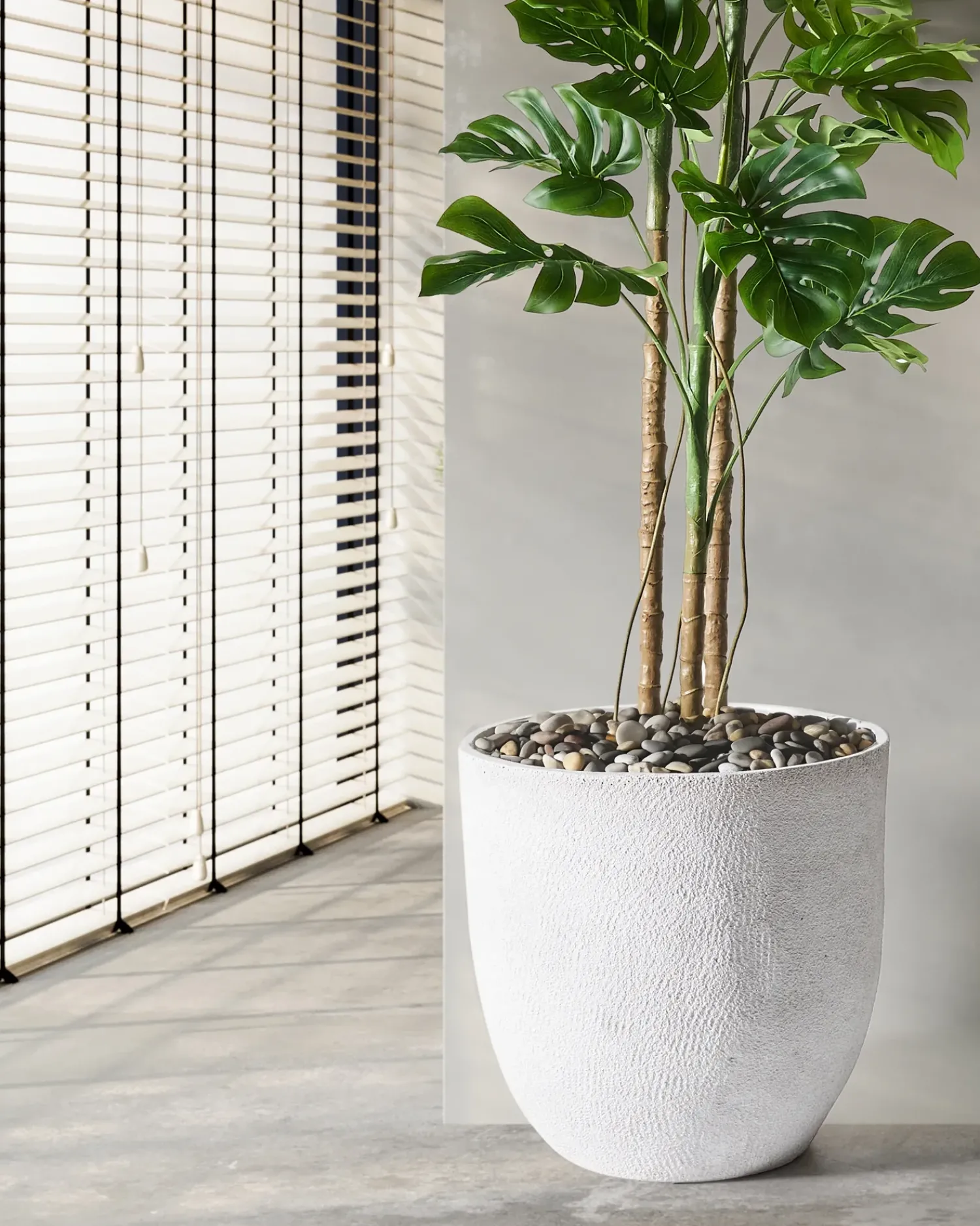 Hot Beliani Vaso per piante KANNIA Bianco