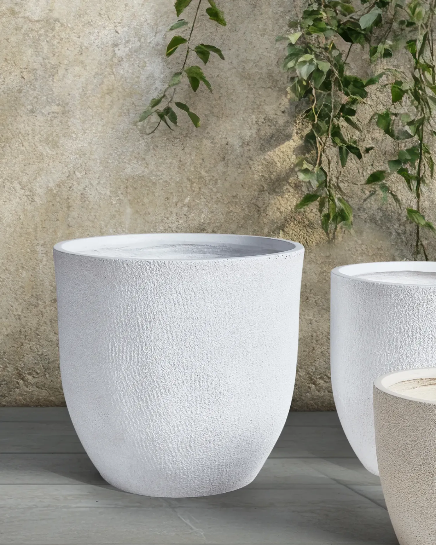 Hot Beliani Vaso per piante KANNIA Bianco