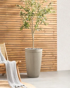 Beliani Vaso per piante KOLA 39 cm Beige