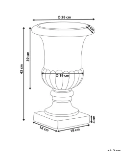 Clearance Beliani Vaso per piante LARISA 28 cm Beige