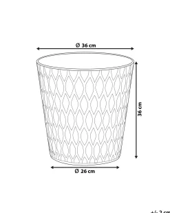 Beliani Vaso per piante LAVRIO 36 cm scuro Grigio