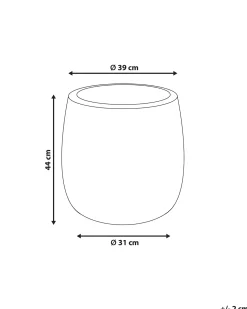 Best Beliani Vaso per piante LIVADIA sporco Bianco