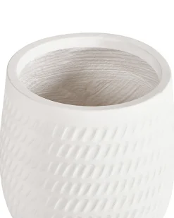 Beliani Vaso per piante LIVADIA 20 cm sporco Bianco