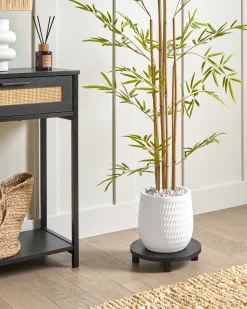 Beliani Vaso per piante LIVADIA 20 cm sporco Bianco