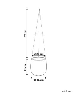 Beliani Vaso per piante LIVADIA 20 cm sporco Bianco