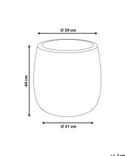 Beliani Vaso per piante LIVADIA Tortora Beige