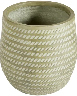 Outlet Beliani Vaso per piante LIVADIA oliva Verde