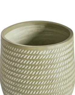Outlet Beliani Vaso per piante LIVADIA oliva Verde