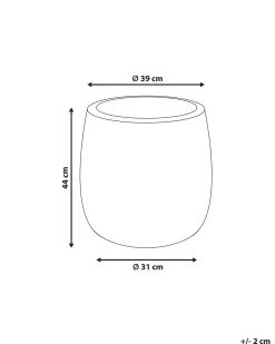Outlet Beliani Vaso per piante LIVADIA oliva Verde