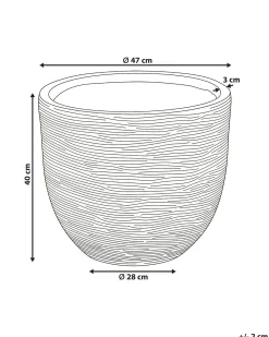 Online Beliani Vaso per piante LIXOURI 47 cm Beige